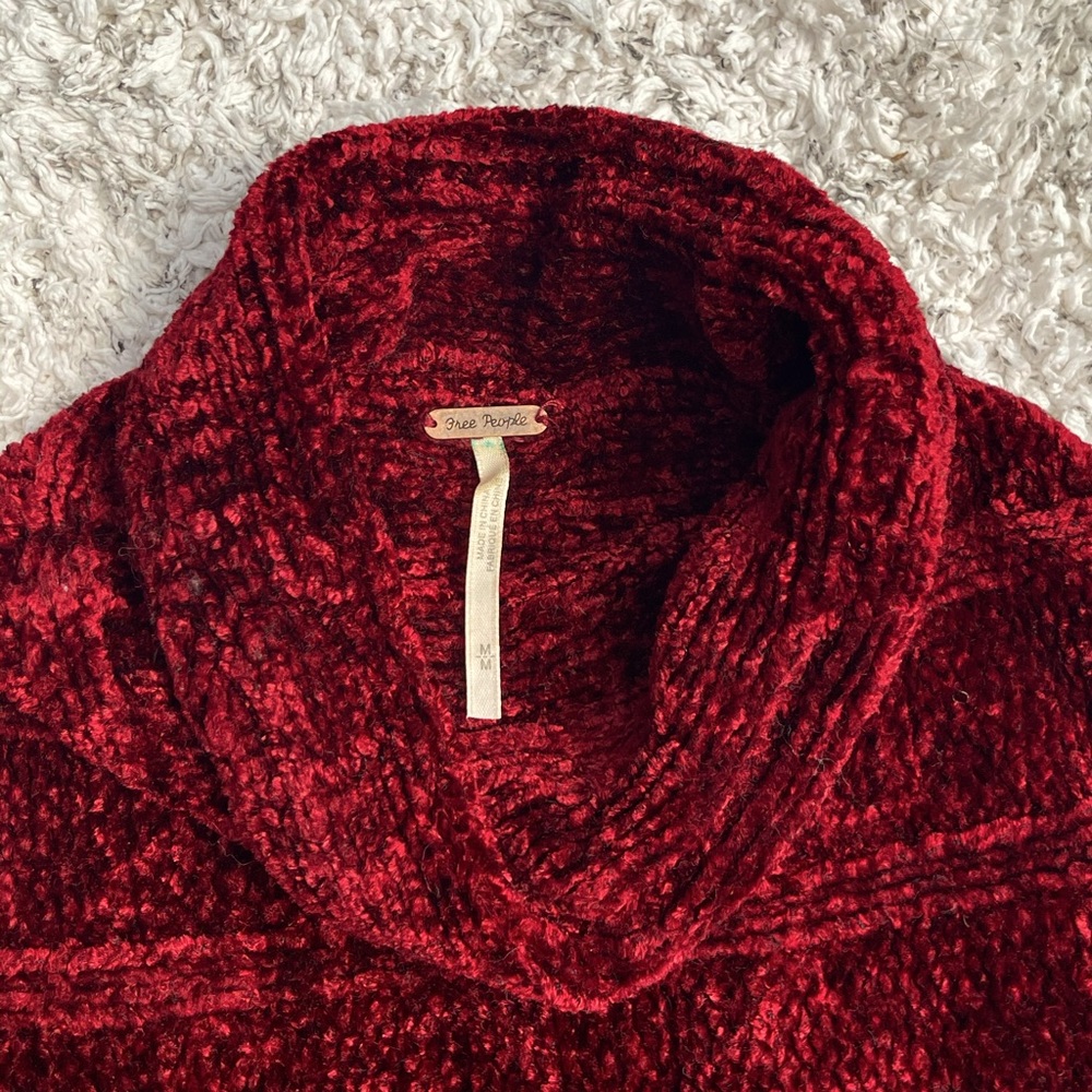 Red Free People Sweater
